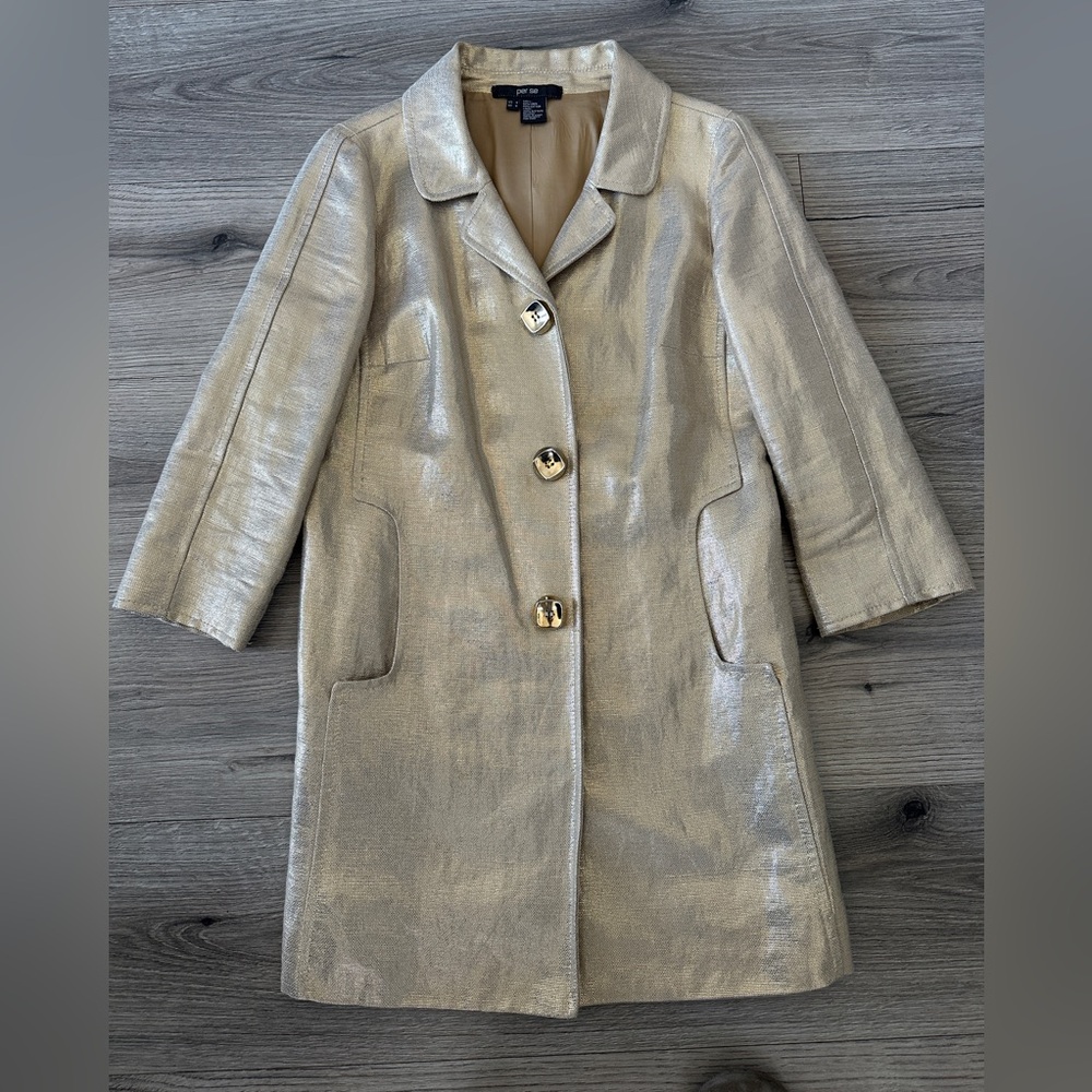 Per Se Carlisle Gold Coat | Size 4